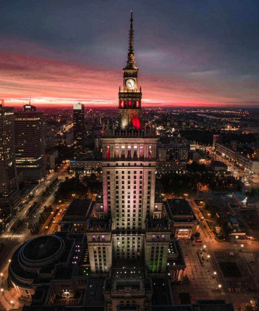 Super Apartment Yellow 2X Metro Fast Wifi 1 Gbs Netflix Panorama Miasta Warschau Exterior foto