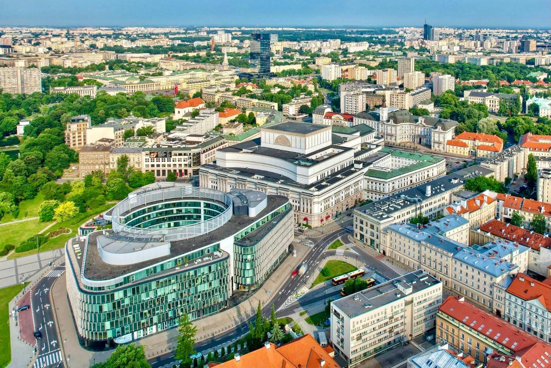 Super Apartment Yellow 2X Metro Fast Wifi 1 Gbs Netflix Panorama Miasta Warschau Exterior foto
