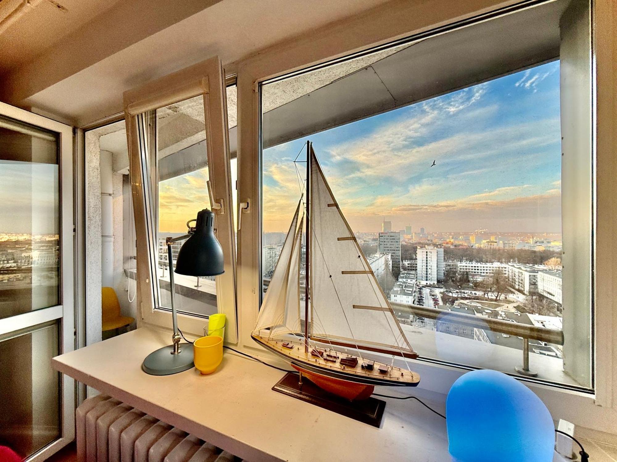 Super Apartment Yellow 2X Metro Fast Wifi 1 Gbs Netflix Panorama Miasta Warschau Exterior foto